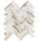 Apollo Tile Bge & Wht Herringbone 9.63sq.ft 11 in. X12.6 in. Recycled Glass Mosaic Tile, 10PK APLNNC9903CLEC34 - alternate 1